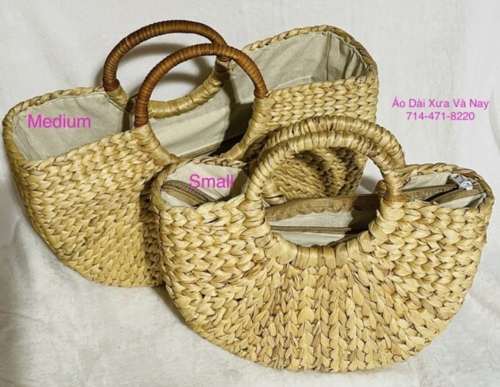 Handmade Water hyacinth handbag - Giỏ mây phụ kiện áo dài