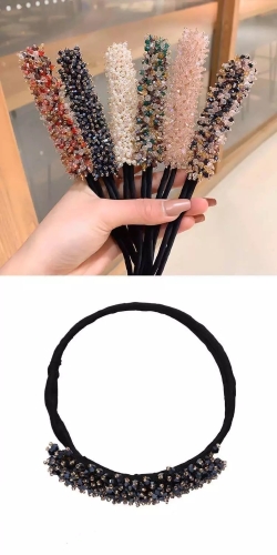 2 crystal-bead hair Twist bun maker for Women Girls Great for Holiday Christmas stocking stuffers gift 