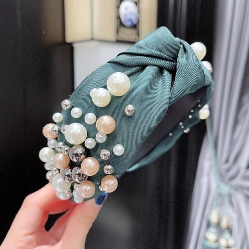 Knot headband with studded pearl and bead for Women Great for Wedding bridesmaids or Holiday Christmas stocking stuffers gift