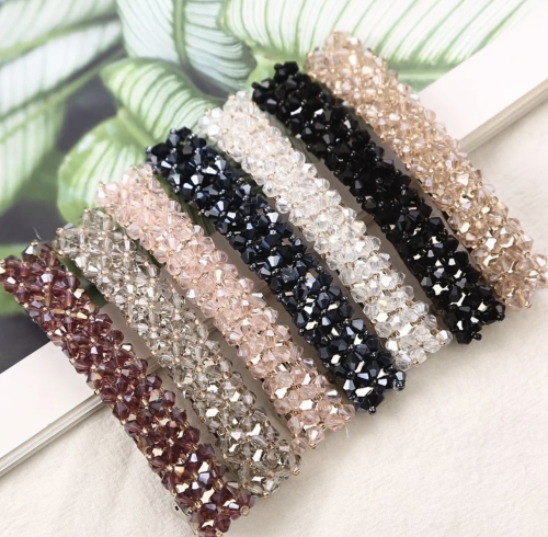 3 pieces of Holiday Christmas stocking stuffers Korean fashion colorful bling beaded hair clip